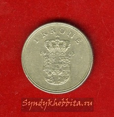 1 крона 1963 года Дания
